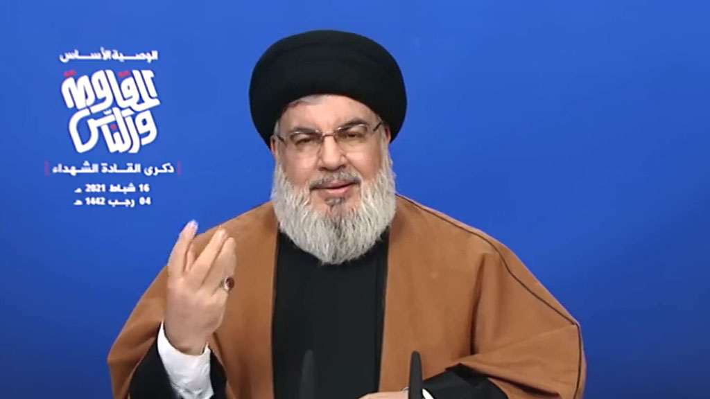 سید حسن نصرالله، دبیر کل حزب‌الله لبنان: سخنرانی تلویزیونی در سالگرد شهادت سران شهید حزب الله